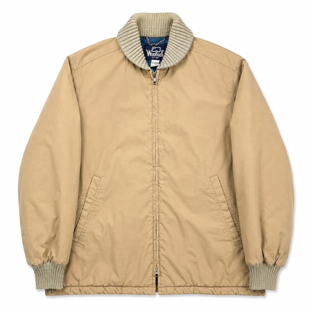 Vintage Woolrich Tan Bomber Jacket Size L